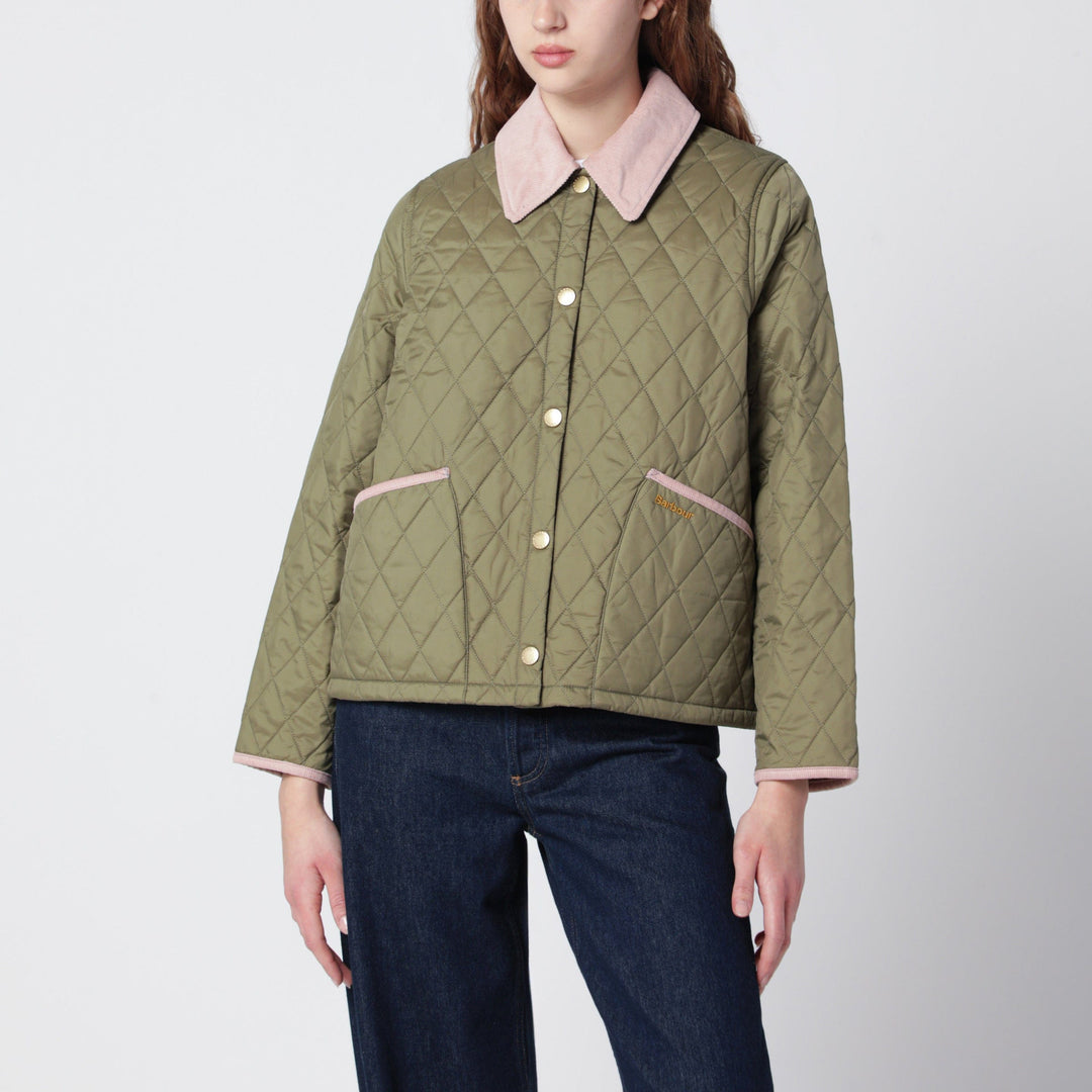 Coats & Jackets 12 UK Barbour - Liddesdale Cropped Icons quilted jacket in olive green Brand