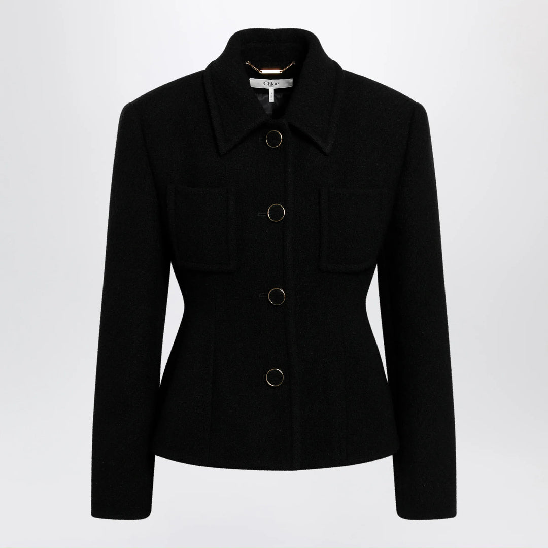 Chloé - Black wool-blend jacket Brand Coats &amp; Jackets 38  FR
