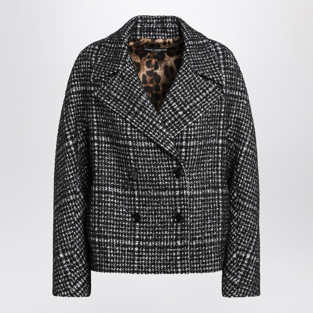 Coats & Jackets 42  IT Dolce&Gabbana - Black/white houndstooth jacket Brand