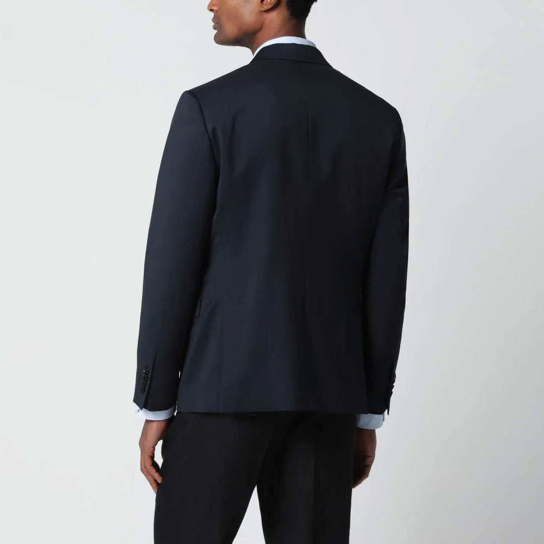 Lardini - Blue double-breasted wool jacket Brand Coats &amp; Jackets
