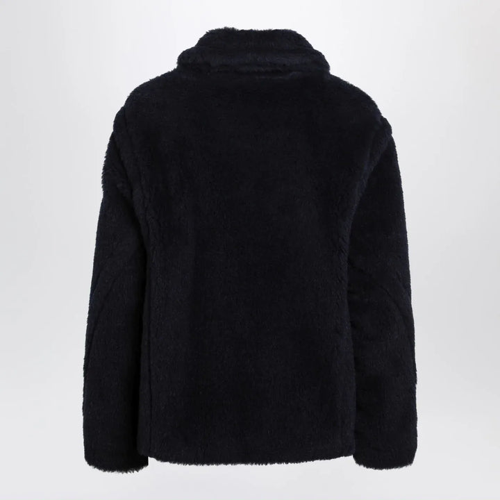 Max Mara - Navy faux-fur coat Brand Coats &amp; Jackets 40  IT