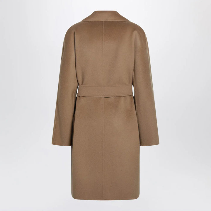 Max Mara Studio - Camel wrap coat in cashmere and wool Brand Coats &amp; Jackets