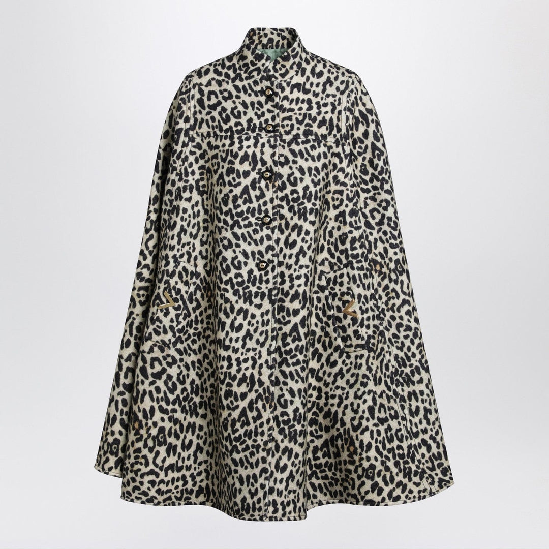 Coats & Jackets 40  IT Valentino - Animal-print wool cape Brand