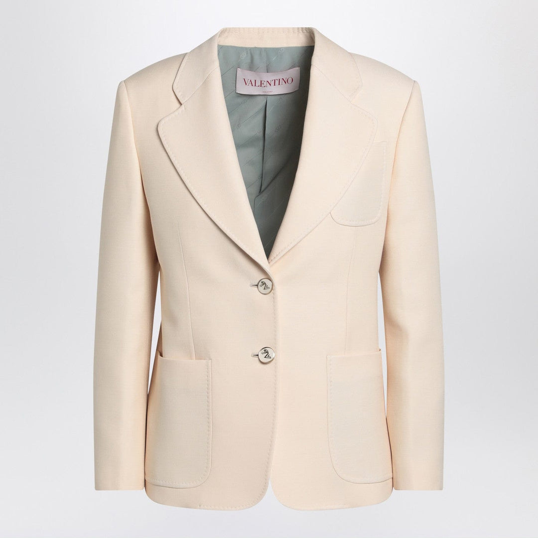 Coats & Jackets 44  IT Valentino - Wool and silk single-breasted jacket Brand