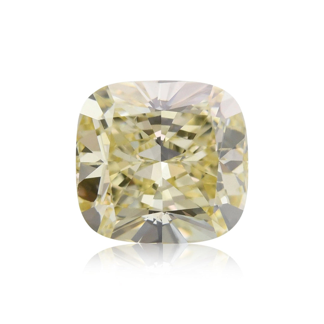 2.20 Carat Light Yellow Cushion Diamond VS1 GIA Brand Color Diamond