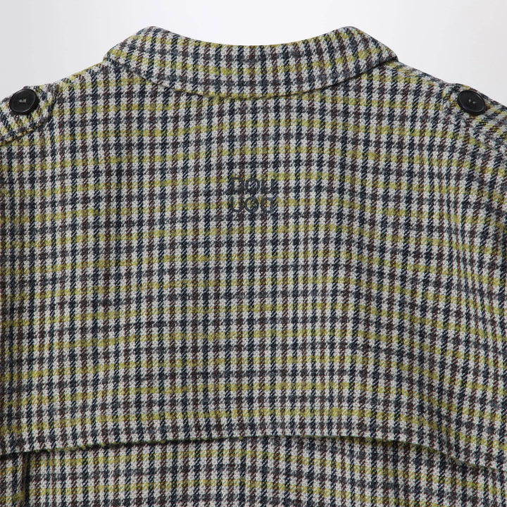 Douuod - Double-breasted wool-blend trench coat with check pattern Brand