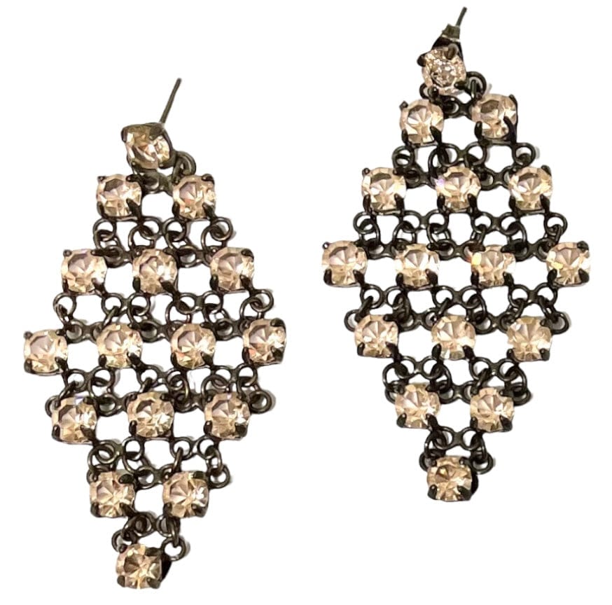 Giora Earrings Giora' Rhombus Earrings With Swarovski Crystals Amber Brand