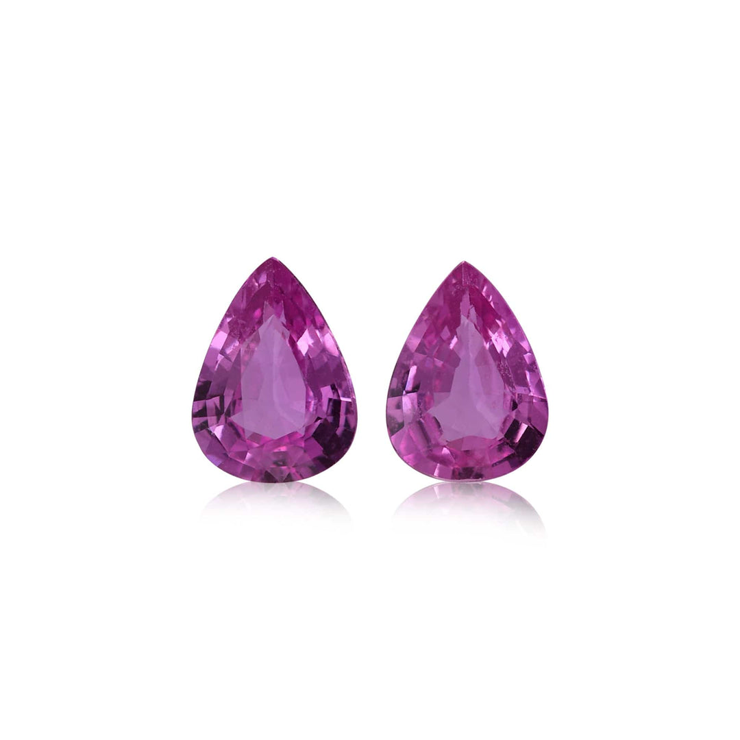 2.22 Carat Pink MADAGASCAR Pear Sapphire Brand Gemstone