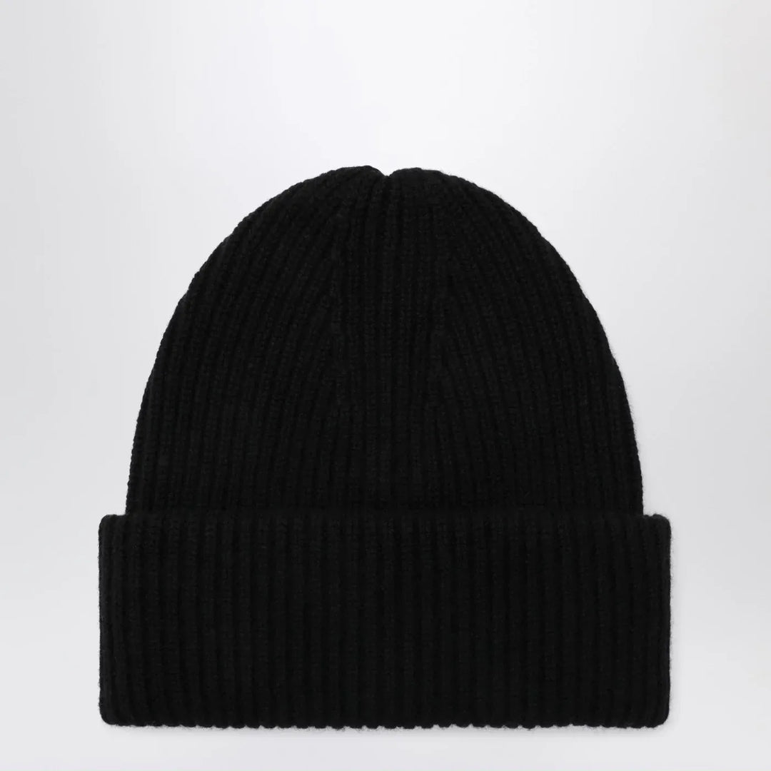 ALMADA LABEL - Black wool and cashmere beanie Brand Hats U