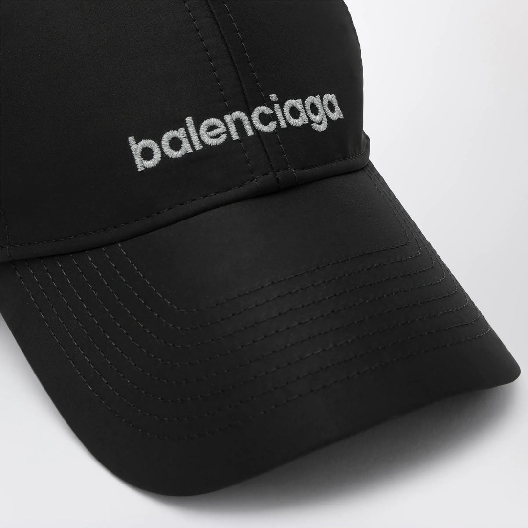 Balenciaga - Black techwear cap with reflective detailing Brand Hats M