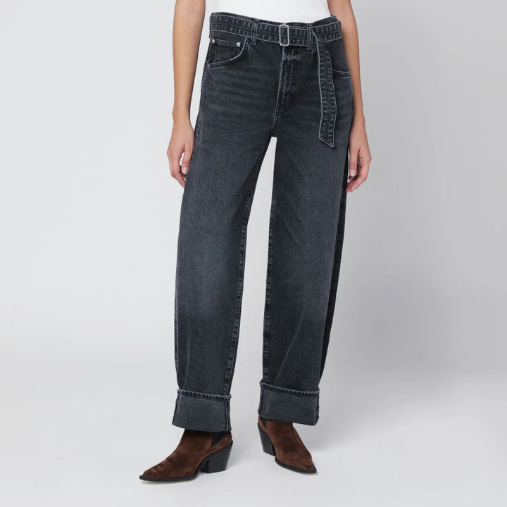 AGOLDE - Jeans Cuffer Taper grey washed effect Brand Jeans