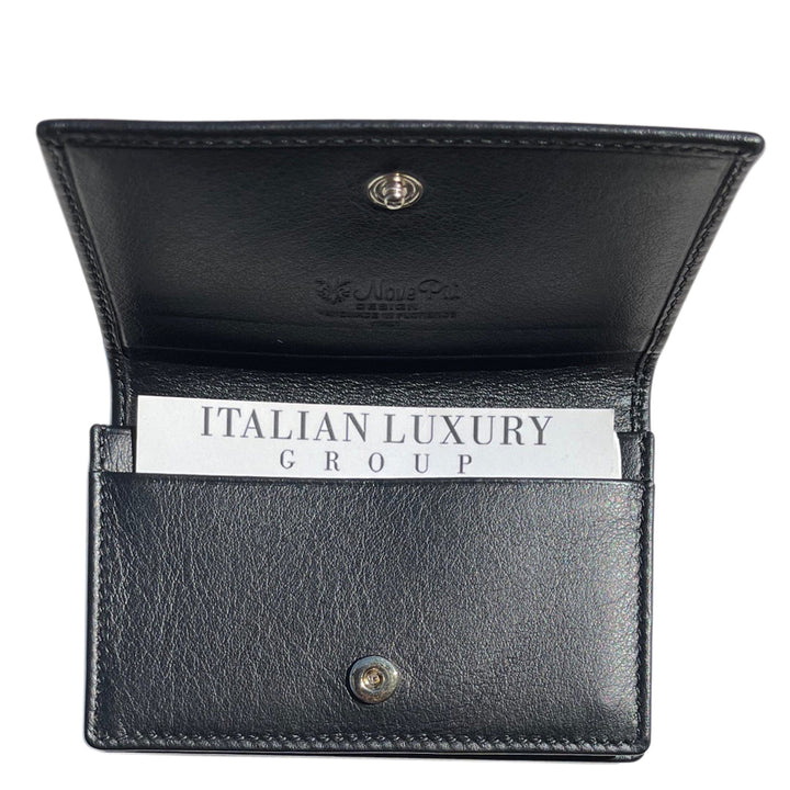 Italian Luxury Group Men's Wallet Small Italian Leather Wallet Black Brand