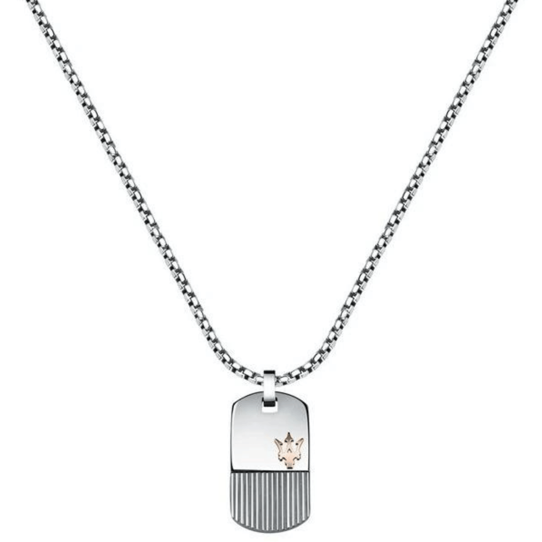 Maserati Necklace Maserati Jewels Men's Necklace Pendant Maserati Jewels Men's Necklace Stainless Steal Brand