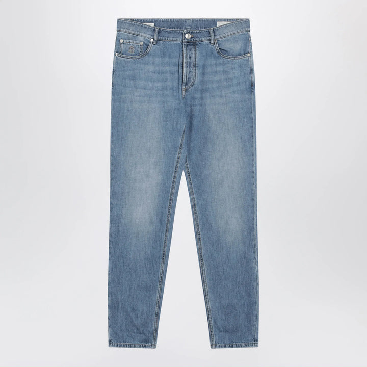Brunello Cucinelli - Traditional-fit five-pocket jeans in light blue denim Brand Pants 54 IT