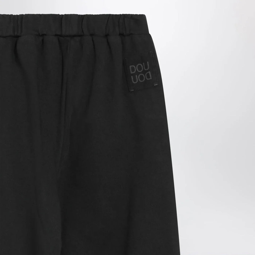 Douuod - Jogging trousers in black cotton Brand Pants