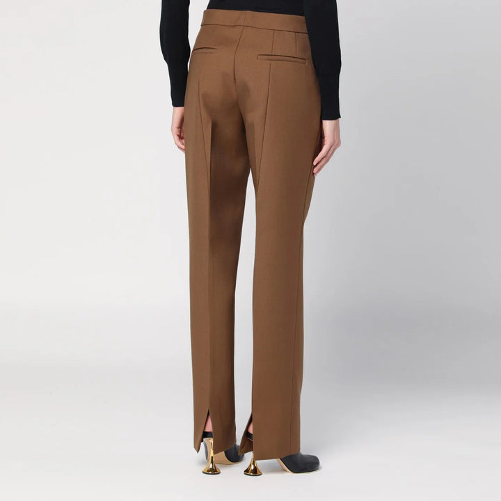 Jil Sander - Brown wool trousers Brand Pants 36  FR
