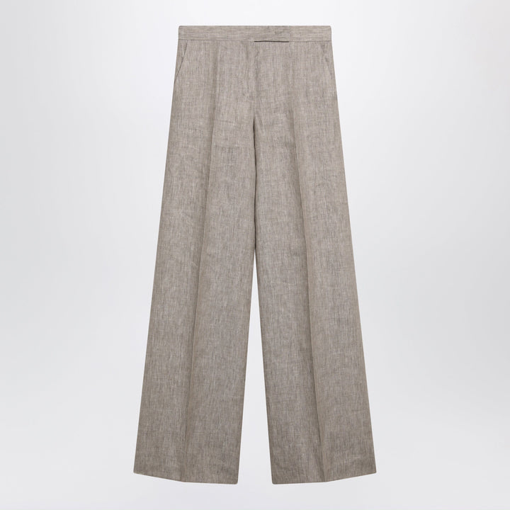 Pants Max Mara - Beige chevron linen trousers Brand