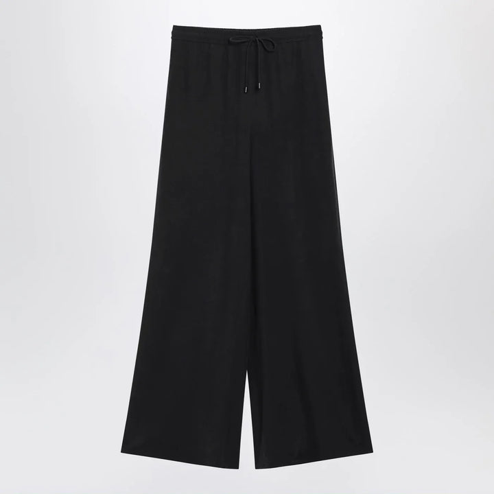Max Mara - Wide-leg blue silk trousers Brand Pants 38  IT