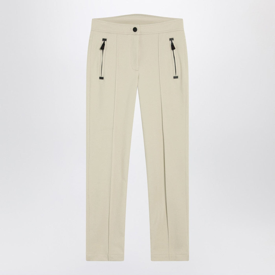 Pants Moncler Grenoble - Ivory slim trousers in GORE-TEX Brand