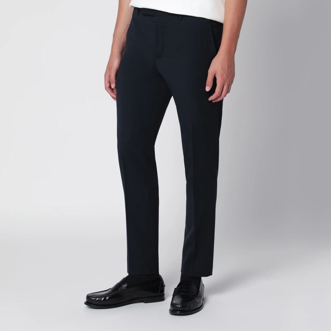 PT Torino - Dieci trousers in blue wool blend Brand Pants