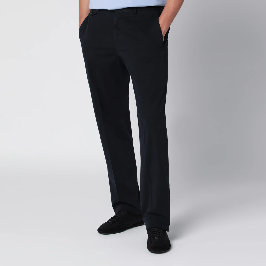 PT Torino - Navy Cotton Trousers Brand Pants