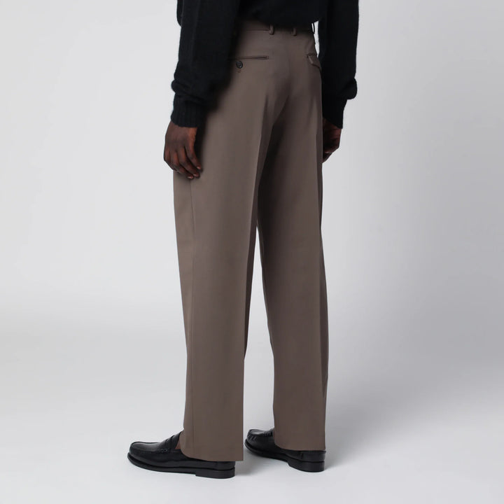 PT Torino - Taupe Wool-Blend Trousers Brand Pants