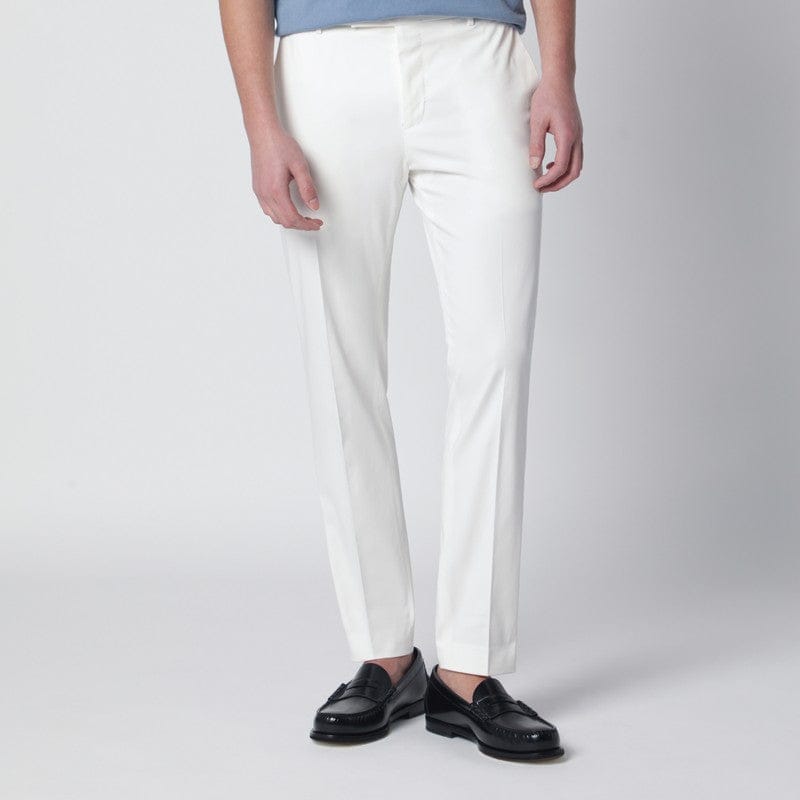 Pants PT Torino - White slim-fit cotton-blend trousers - 50 IT Brand