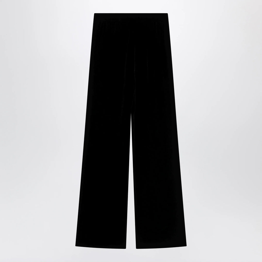 Valentino - Black viscose-blend trousers Brand Pants