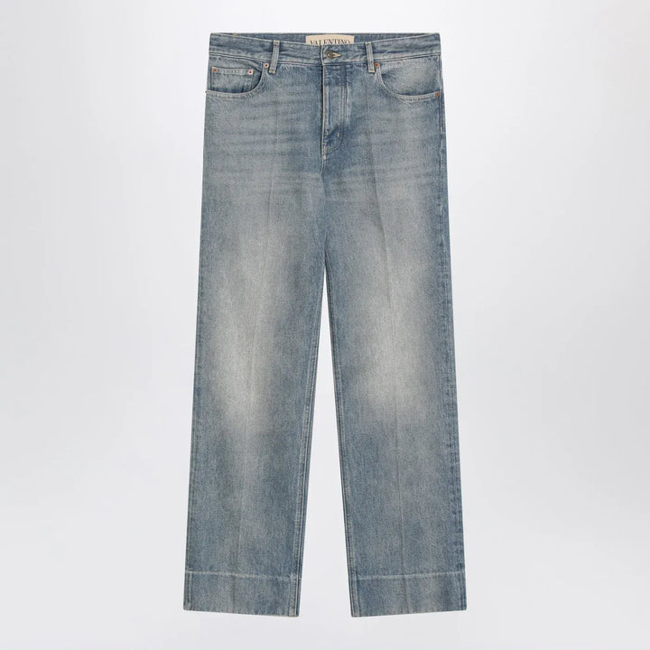 Valentino - Medium blue washed-effect jeans Brand Pants 31