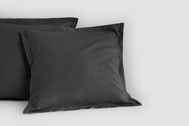 Bemboka pillow cases Charcoal / Standard 48x73cm Bemboka Belgian Linen Pair Pillow Cases Bemboka: Luxury Belgian Linen Pillow Cases Brand