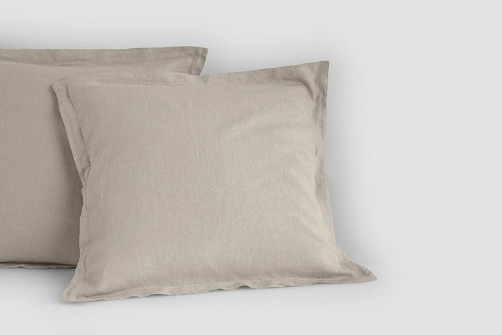 Bemboka pillow cases Stone / Standard 48x73cm Bemboka Belgian Linen Pair Pillow Cases Bemboka: Luxury Belgian Linen Pillow Cases Brand