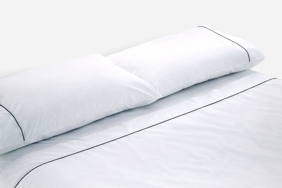 Bemboka pillow cases Bemboka Cotton Percale Pillow Cases with Piping Bemboka Cotton Percale Pillow Cases with Piping Authorised Retailer Italian Luxury Group Brand