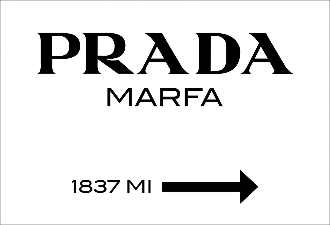 Canvas Print 60x90cm / Unframed Prada Marfa White Prada Marfa White Wall Art : Ready to hang framed artwork. Brand