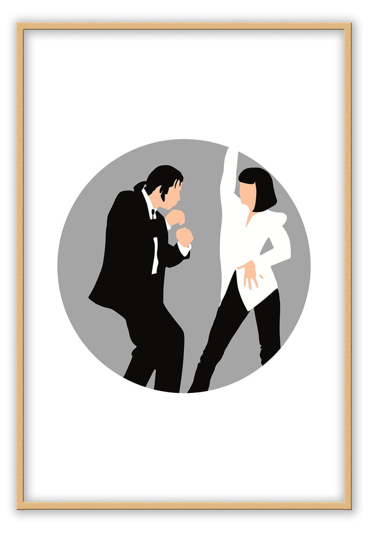 Canvas Print Small		50x70cm / Oak Pulp Fiction Pulp Fiction Wall Art : Ready to hang framed artwork. Brand