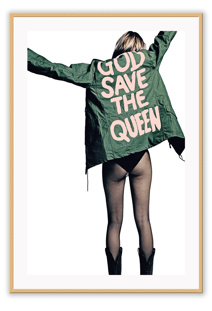 Canvas Print 50x70cm / Natural Save The Queen Save the Queen Framed Prints Brand