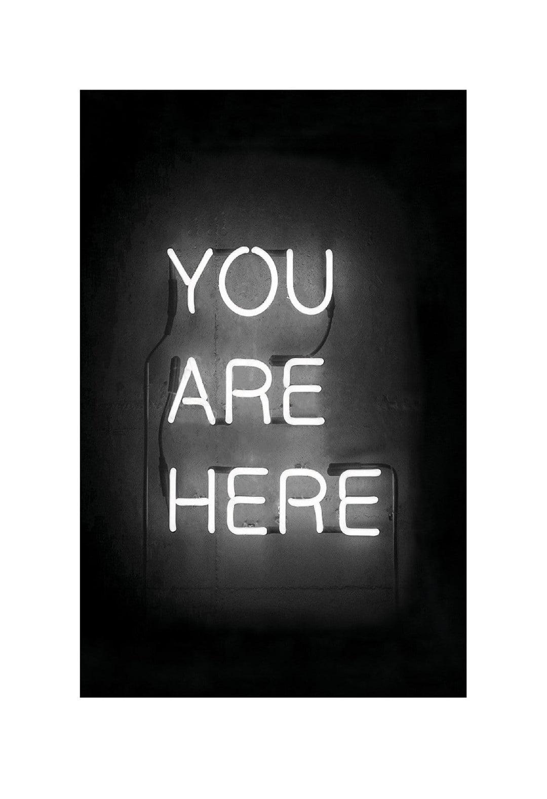 Canvas Print You Are Here Neon You are Here Neon Wall Art : Ready to hang framed artwork. Brand