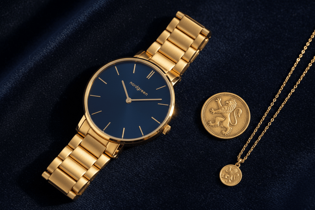 Nordgreen Native 36mm Gold 3 Link Strap Watch Brand Quartz Watches