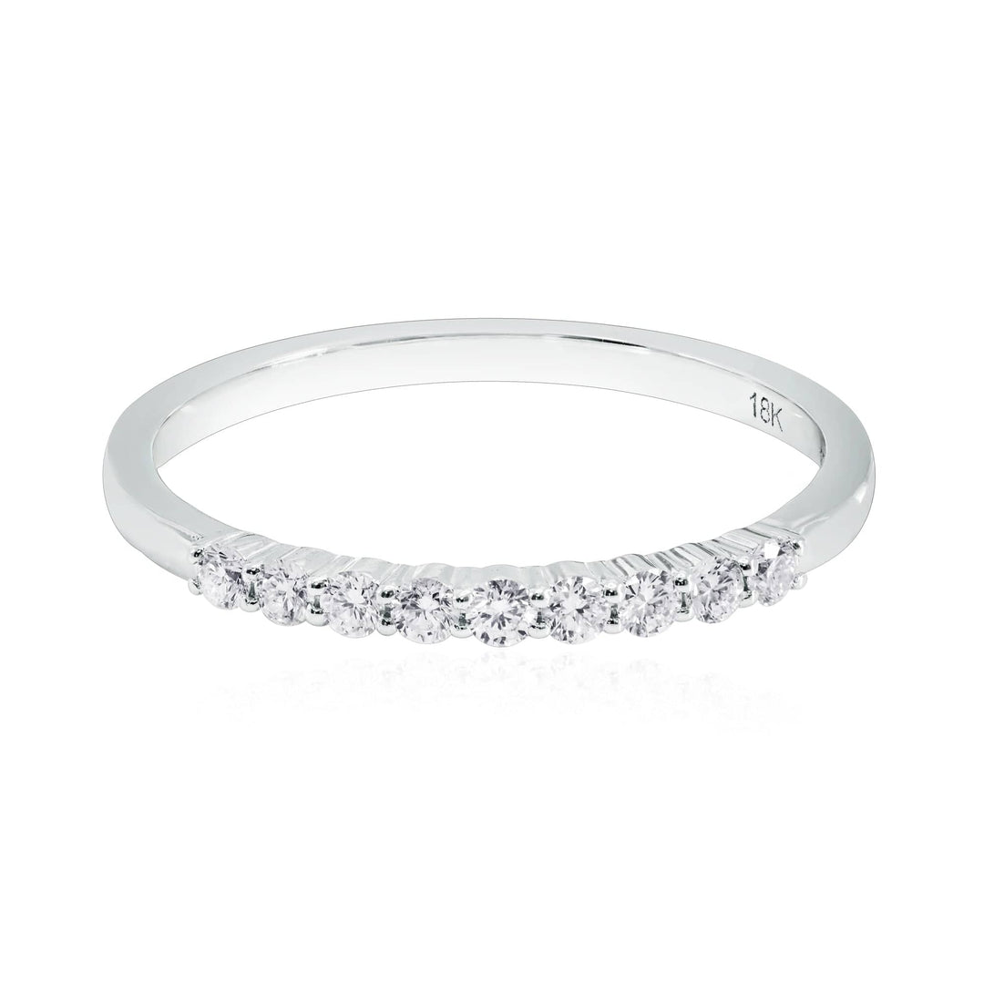 LEIBISH White Diamond Nine-Stone Band Ring Brand Ring