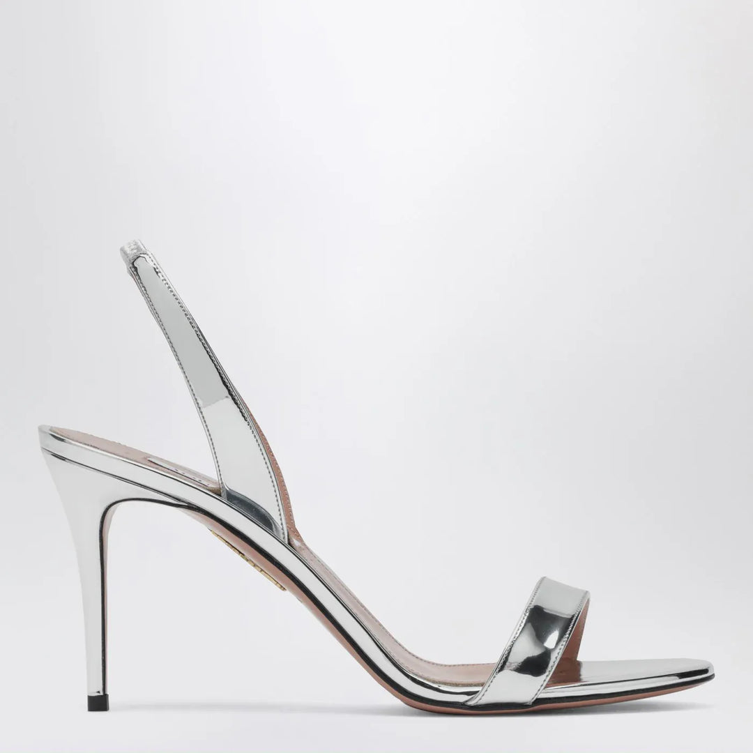 Aquazzura - So Nude 85 Silver Sandals Brand Sandals 36 IT