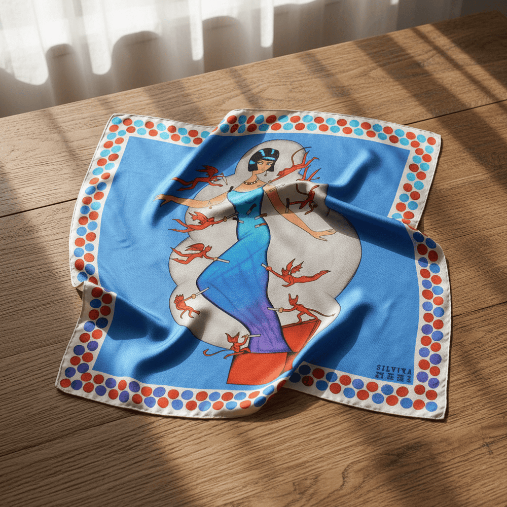 The Ghost Lady Silk Scarf By Silviya Neri Brand Scarves