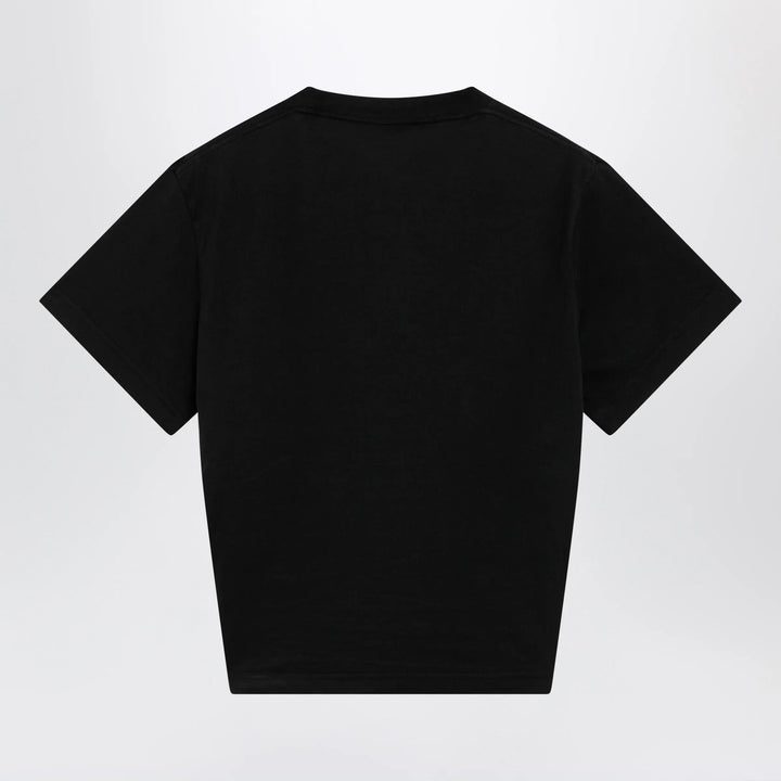 Balenciaga - Black cropped T-shirt with logo print Brand Shirts &amp; Tops
