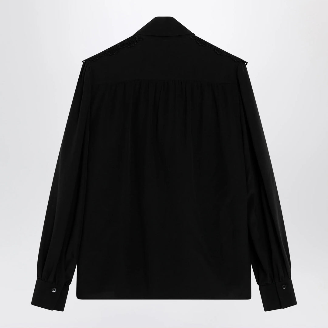 Chloé - Black silk blouse with lavallière Brand Shirts &amp; Tops