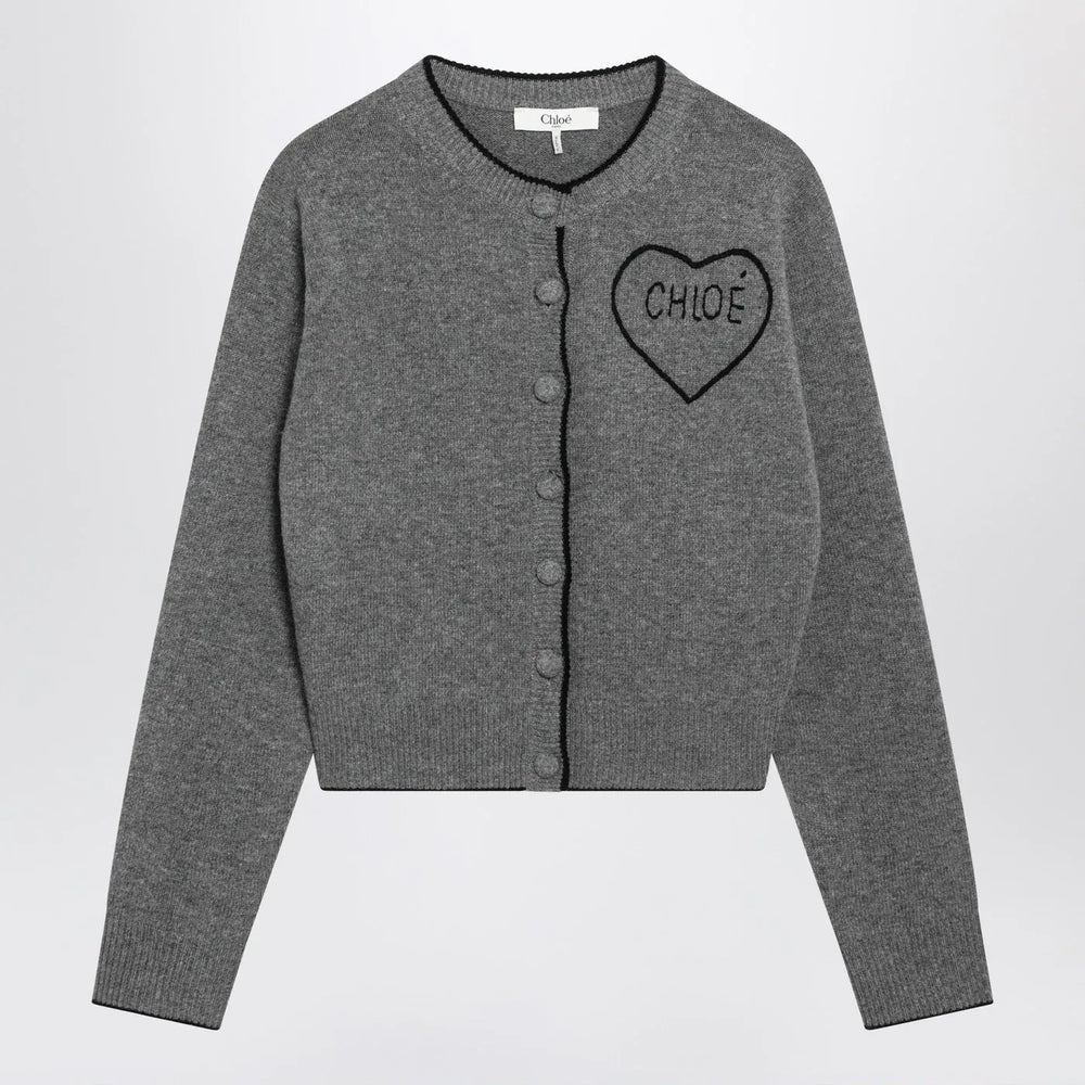Chloé - Grey wool and cashmere cardigan Brand Shirts & Tops M