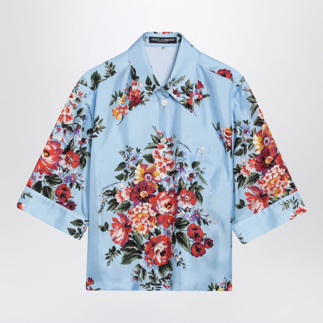 Shirts &amp; Tops Dolce&amp;Gabbana - Silk twill shirt with floral print Brand