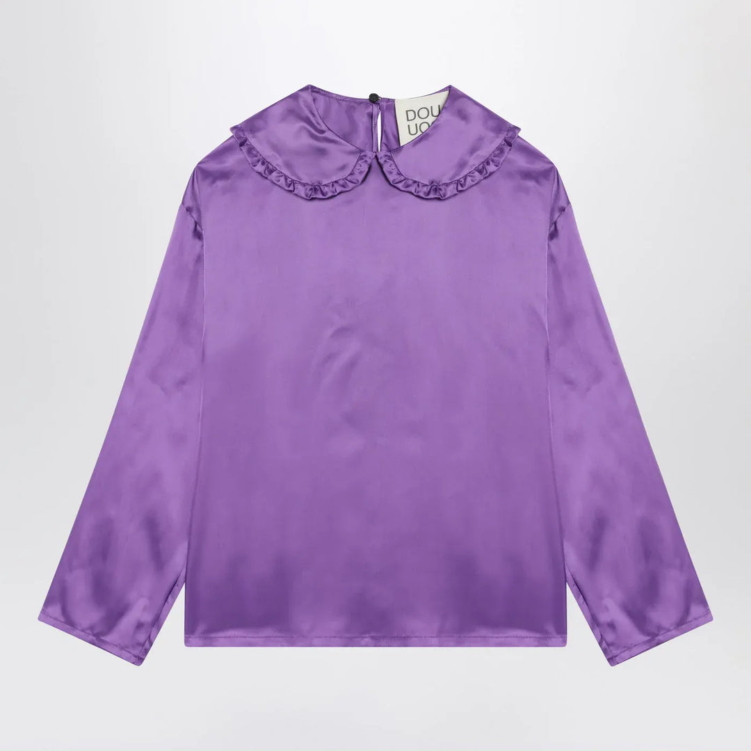 Douuod - Purple satin blouse Brand Shirts &amp; Tops 10