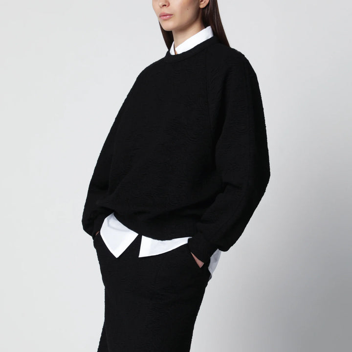 Dries Van Noten - Black viscose-blend sweatshirt Brand Shirts &amp; Tops XS