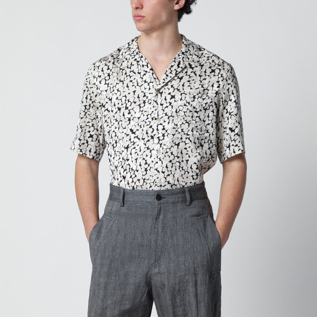 Shirts &amp; Tops Dries Van Noten - Viscose shirt with black/ecru pattern Brand