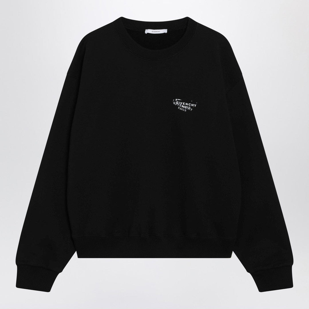 Shirts & Tops Givenchy - Black brushed cotton sweatshirt with logo Brand