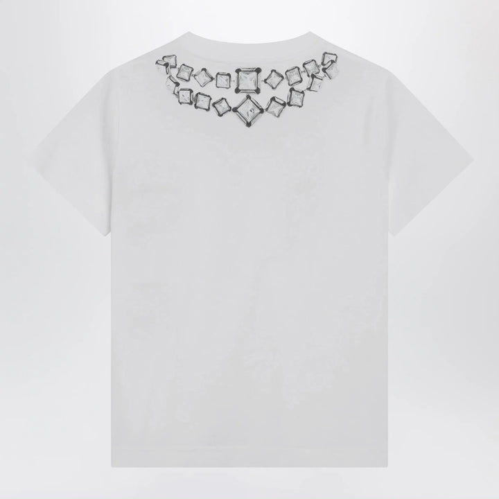 Givenchy - Deconstructed Crystals cotton T-shirt in white Brand Shirts &amp; Tops