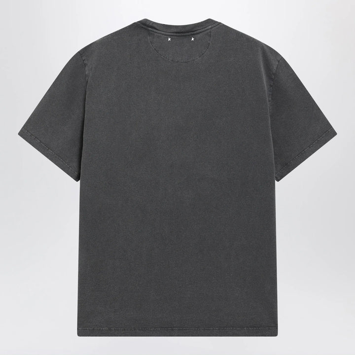Golden Goose - Anthracite grey vintage-effect T-shirt Brand Shirts &amp; Tops